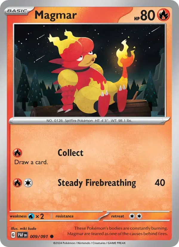 Magmar #009 — Paldean Fates