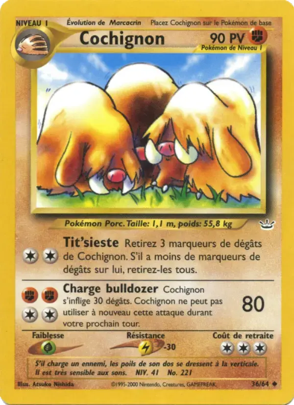 Carte Pokémon Cochignon #36 — Neo Revelation