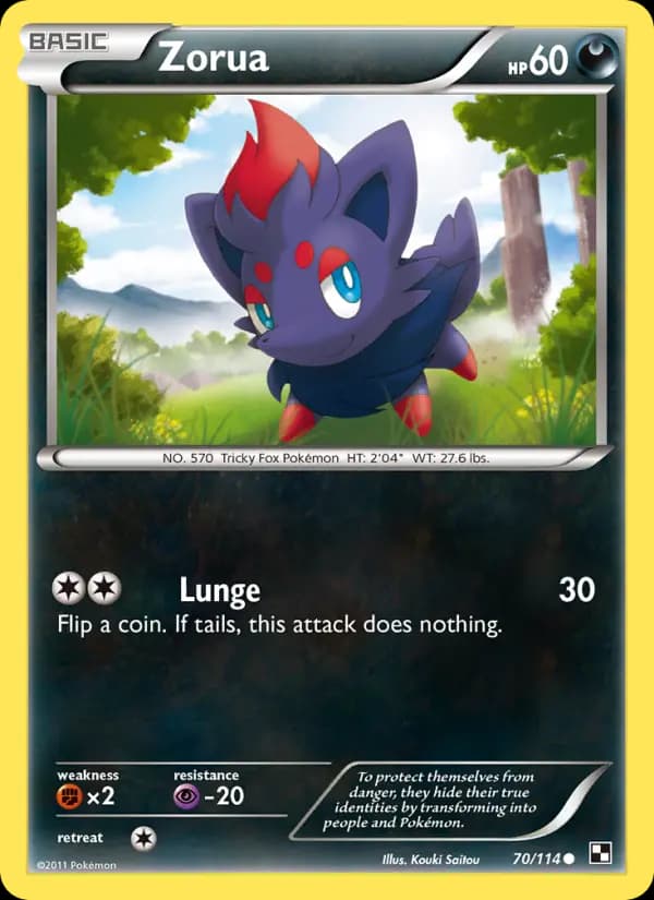 Zorua #70 — Black & White