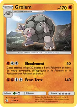 Carte Pokémon Grolem #35 — Destinées Occultes