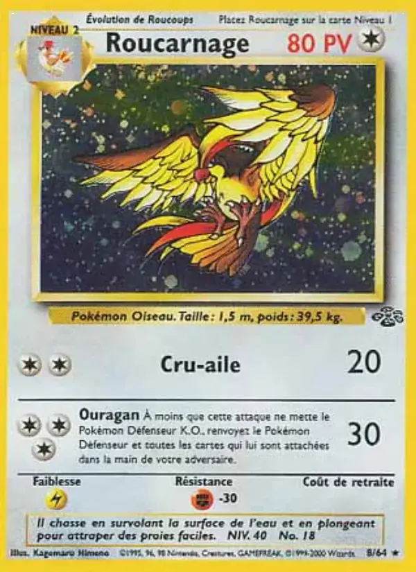 Carte Pokémon Roucarnage #8 — Jungle