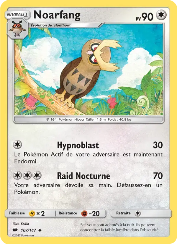 Carte Pokémon Noarfang #107 — Ombres Ardentes