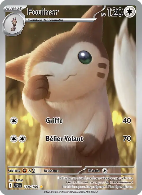 Carte Pokémon Fouinar #168 — Aventures Ensemble