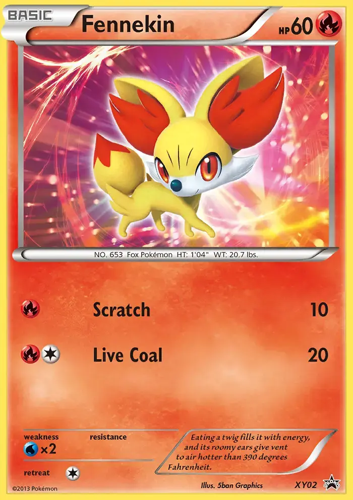 Carte Pokémon Fennekin #XY02 — Promos X&Y