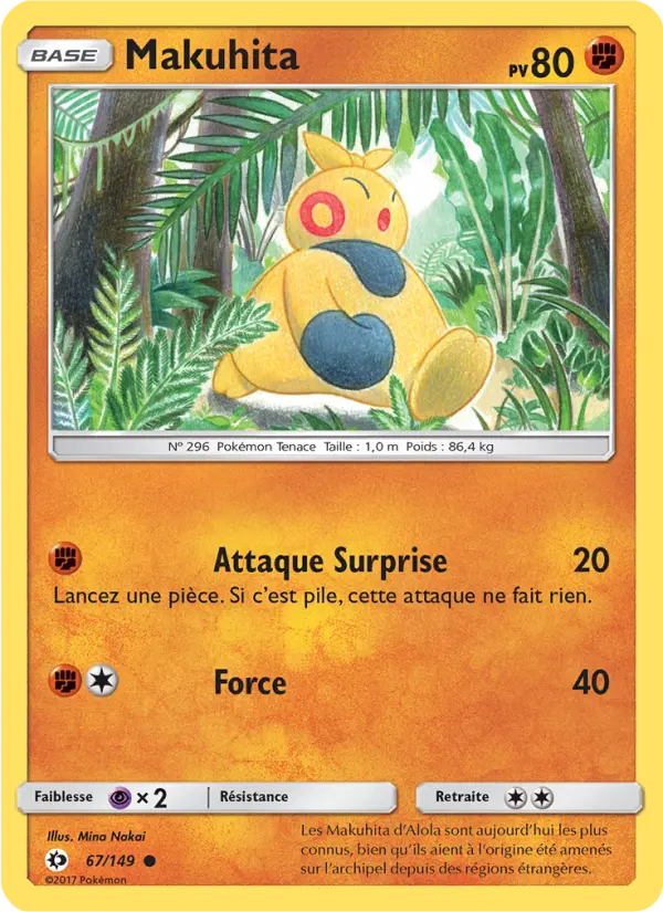 Carte Pokémon Makuhita #67 — Soleil et Lune