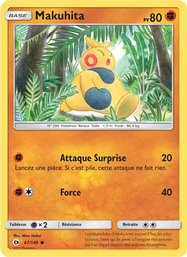 Carte Pokémon Makuhita #67 — Soleil et Lune