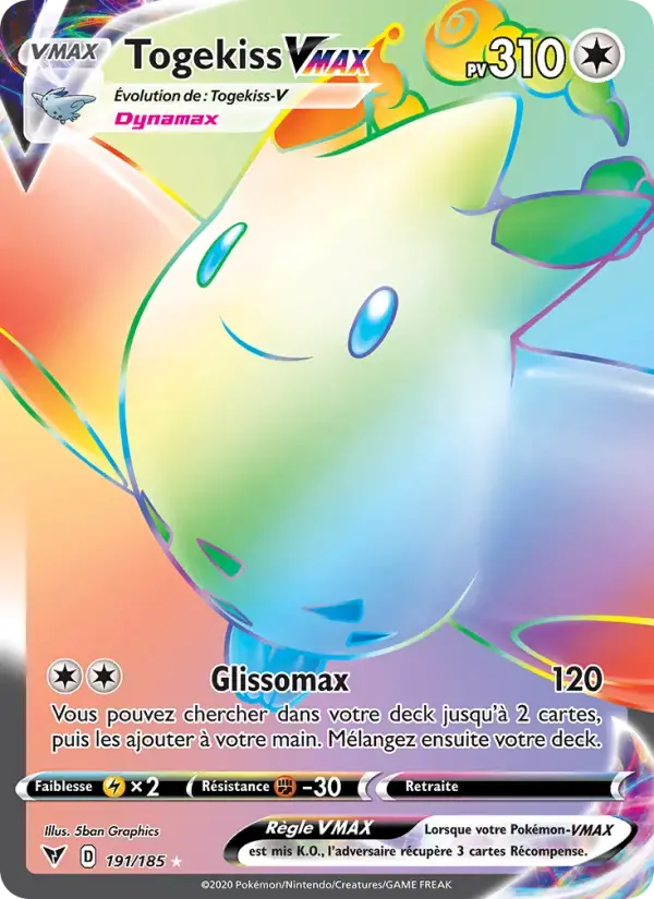 Carte Pokémon Togekiss VMAX #191 — Voltage Éclatant