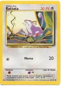 Carte Pokémon Rattata #61 — Set de Base