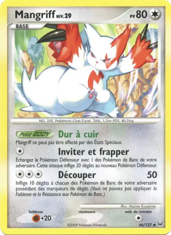 Carte Pokémon Mangriff #66 — Platine