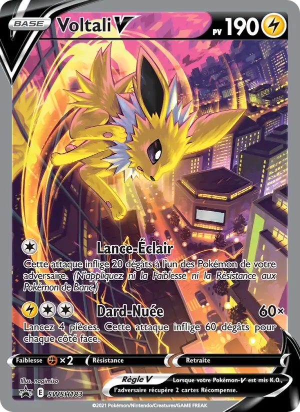 Carte Pokémon Voltali V #SWSH183 — Promos Épée et Bouclier