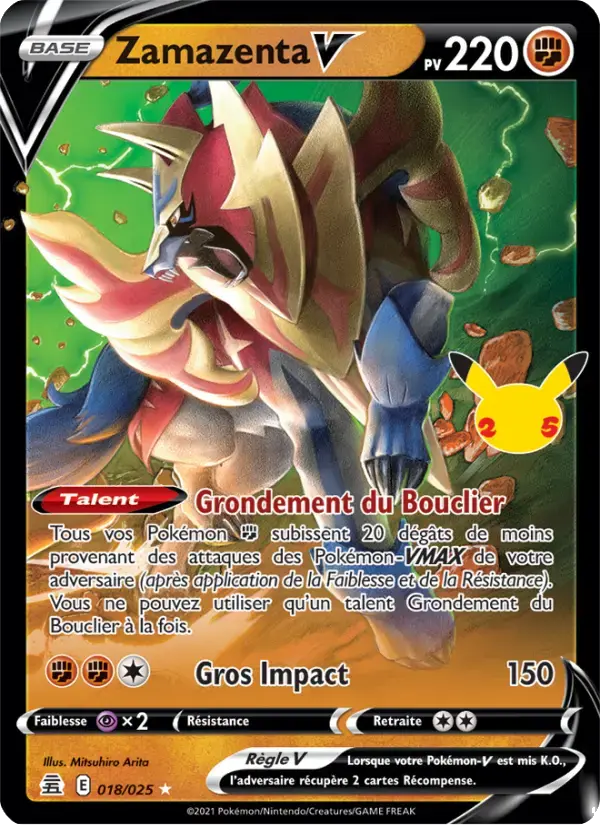 Carte Pokémon Zamazenta V #18 — Célébrations