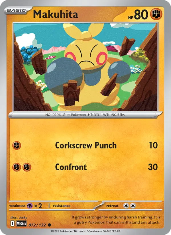 Carte Pokémon Makuhita #072 — Méga-Évolution