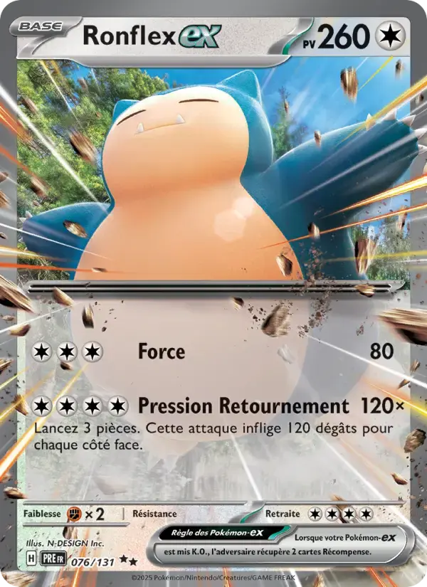 Carte Pokémon Ronflex-ex #076 — Évolutions Prismatiques