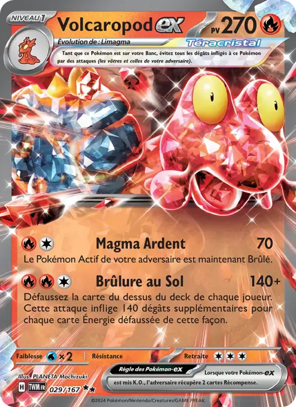 Carte Pokémon Volcaropod-ex #029 — Mascarade Crépusculaire