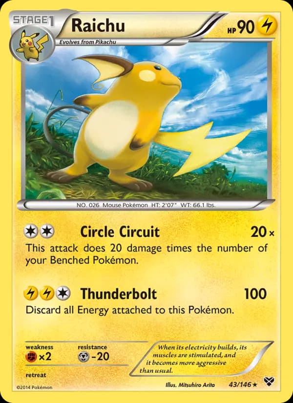 Raichu #43 — XY
