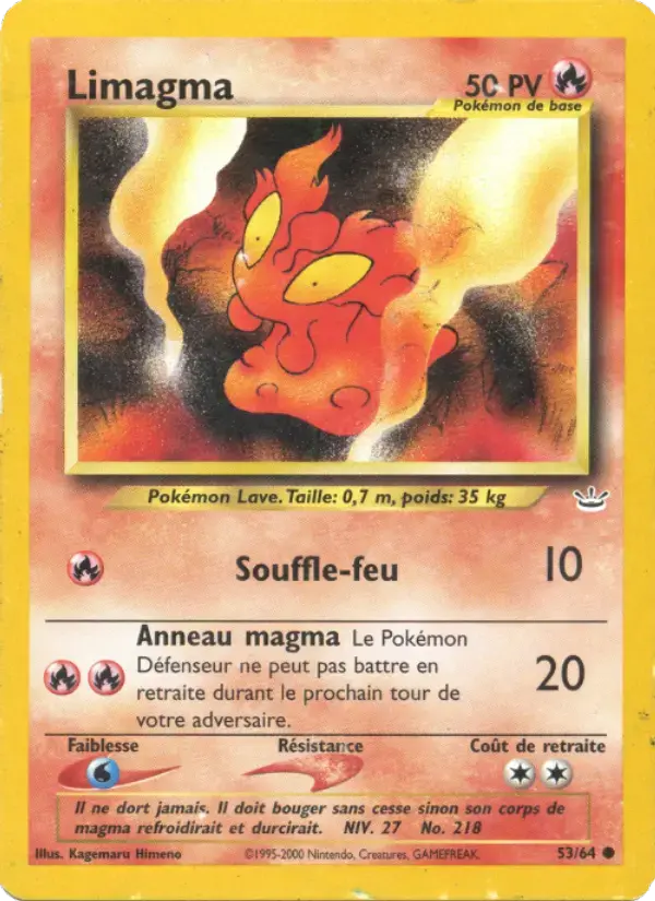 Carte Pokémon Limagma #53 — Neo Revelation