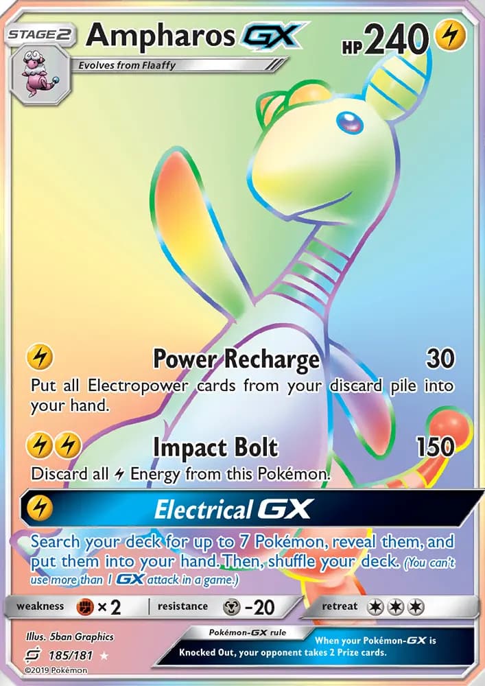 Ampharos GX #185 — Team Up