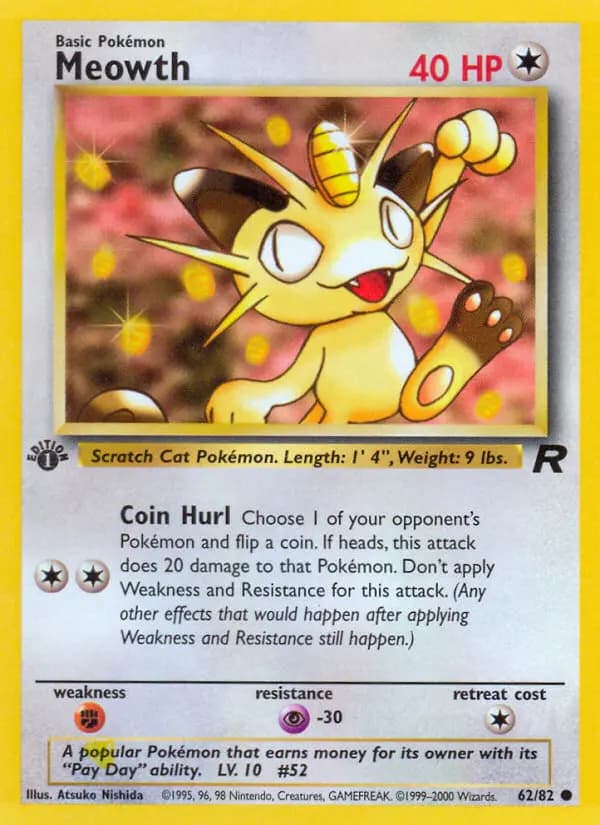 Meowth #62 — Team Rocket