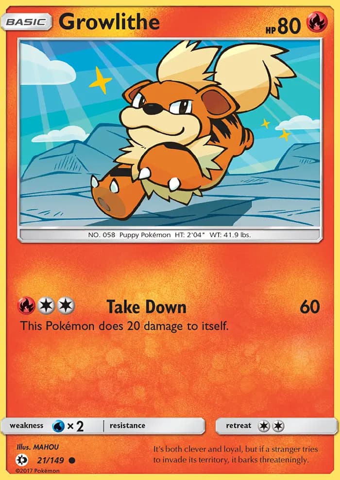 Growlithe #21 — Sun & Moon
