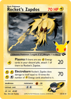 Carte Pokémon Électhor de Rocket #32 — Célébrations