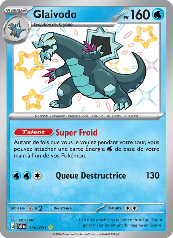 Carte Pokémon Glaivodo #130 — Destinées de Paldea