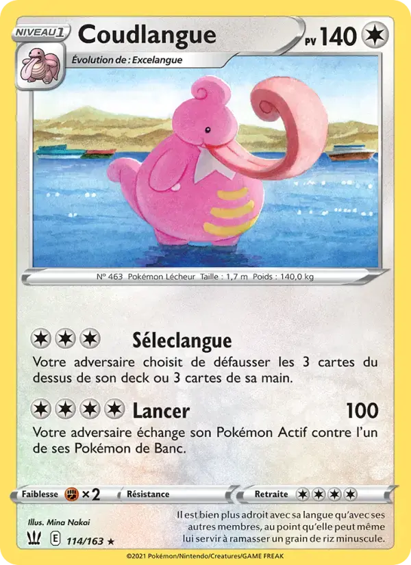 Carte Pokémon Coudlangue #114 — Styles de Combat