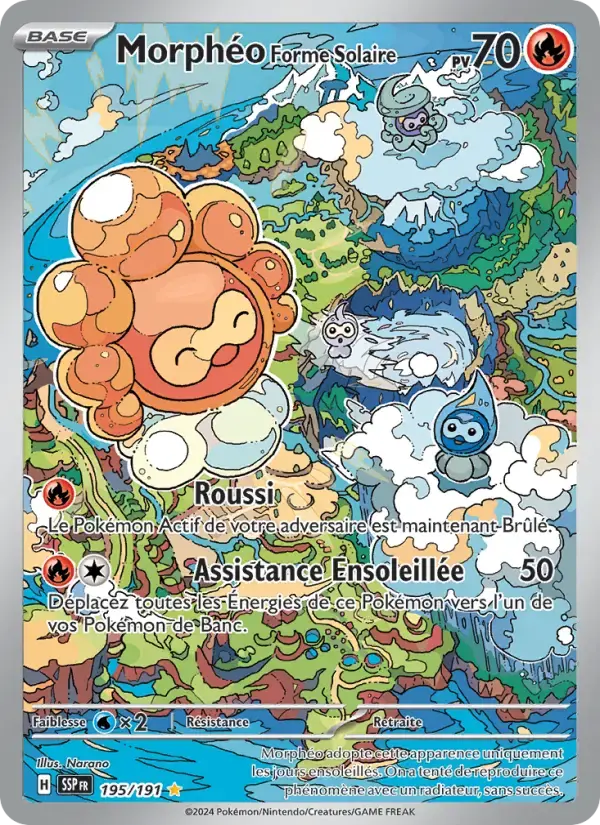 Carte Pokémon Morphéo Forme Solaire #195 — Étincelles Déferlantes