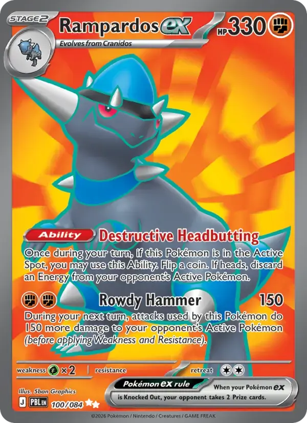Rampardos ex #100 — Pitch Black