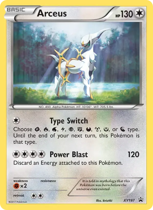 Carte Pokémon Arceus #XY197 — Promos X&Y