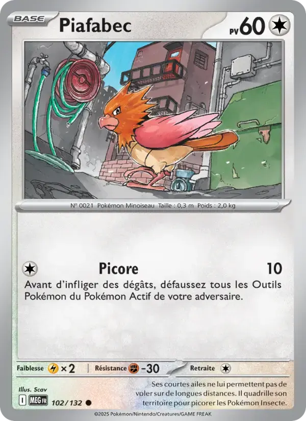 Carte Pokémon Piafabec #102 — Méga-Évolution