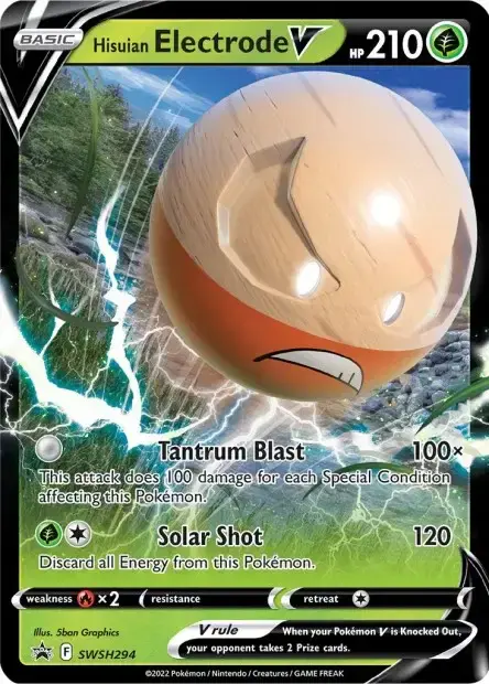 Carte Pokémon Électrode de Hisui-V #SWSH294 — Jumbo