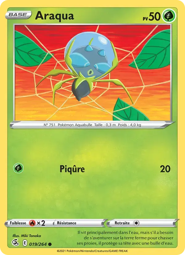 Carte Pokémon Araqua #19 — Poing de Fusion