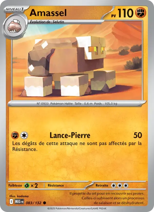 Carte Pokémon Amassel #083 — Méga-Évolution
