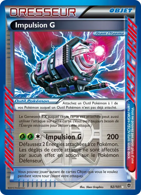 Carte Pokémon Impulsion G #92 — Explosion Plasma