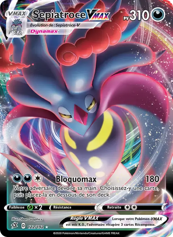 Carte Pokémon Sepiatroce VMAX #122 — Clash des Rebelles