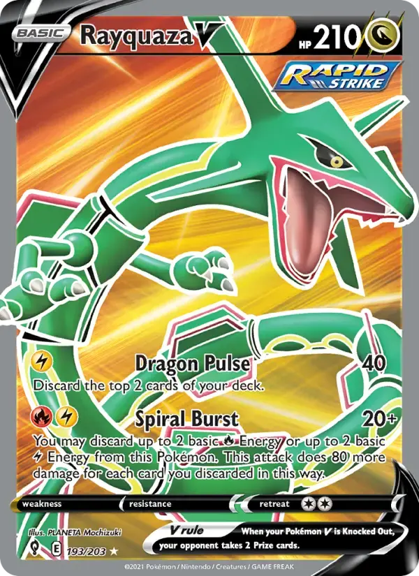 Rayquaza V #193 — Evolving Skies