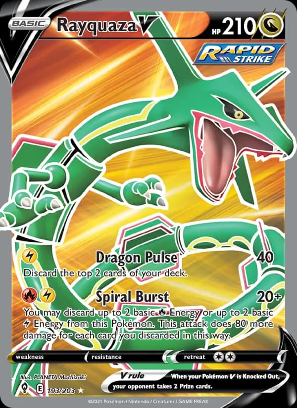 Rayquaza V #193 — Evolving Skies