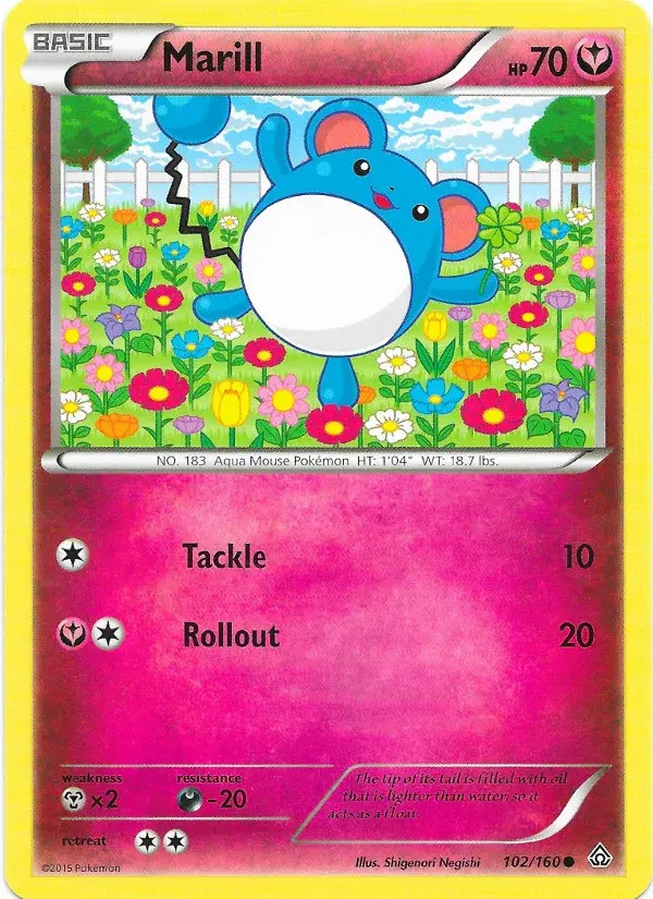 Carte Pokémon Marill #10 — 2015 Promo McDonald's