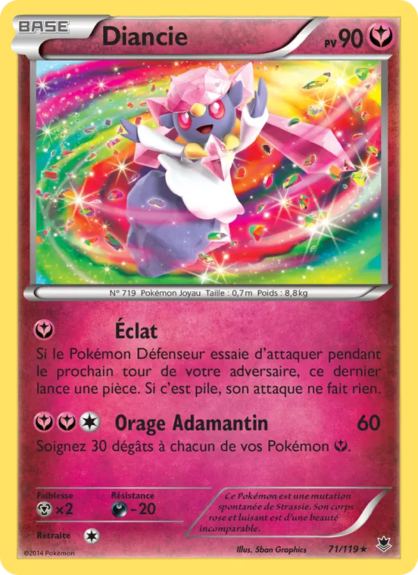 Carte Pokémon Diancie #71 — Vigueur Spectrale