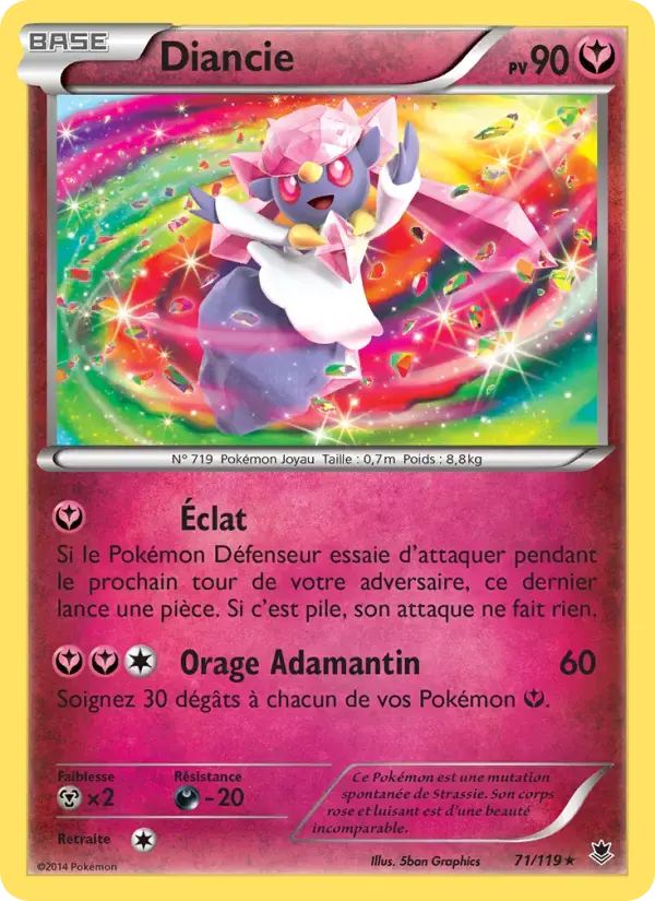 Carte Pokémon Diancie #71 — Vigueur Spectrale