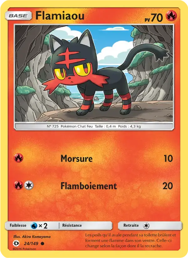 Carte Pokémon Flamiaou #24 — Soleil et Lune