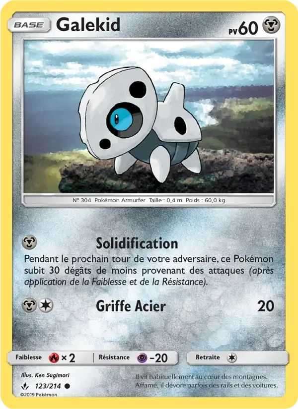 Carte Pokémon Galekid #123 — Alliance Infaillible