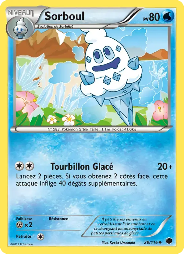 Carte Pokémon Sorboul #28 — Glaciation Plasma