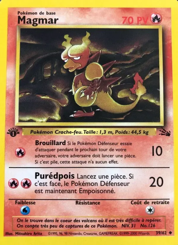 Carte Pokémon Magmar #39 — Fossile