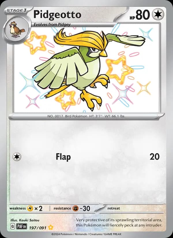 Pidgeotto #197 — Paldean Fates