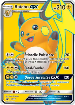 Carte Pokémon Raichu GX #SM90 — Promos Soleil et Lune
