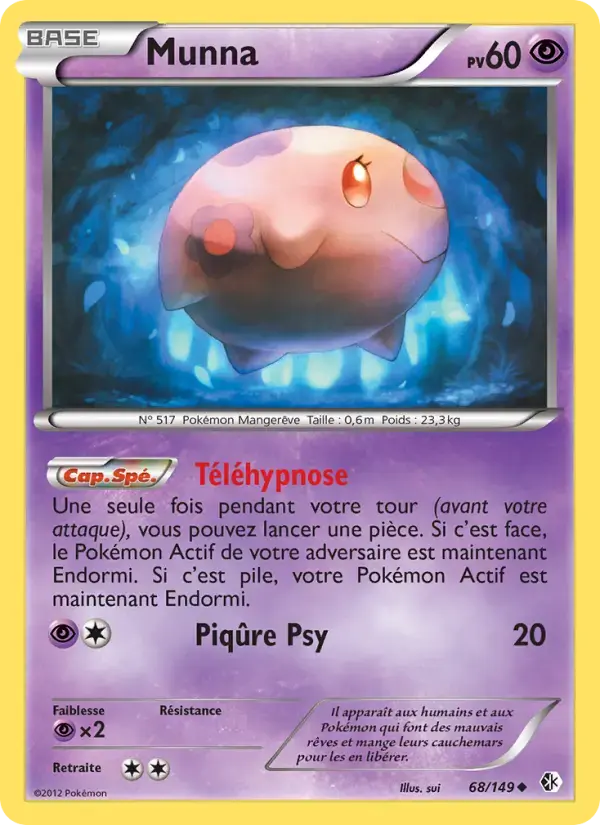 Carte Pokémon Munna #68 — Frontières Franchies