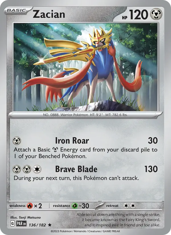 Carte Pokémon Zacian #136 — Faille Paradoxe
