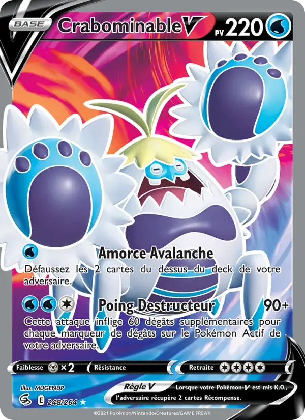 Carte Pokémon Crabominable V #248 — Poing de Fusion