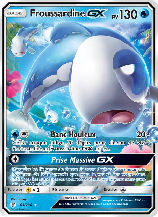 Carte Pokémon Froussardine GX #63 — Éclipse Cosmique